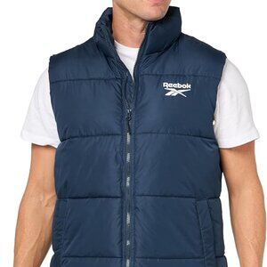 Reebok Men's Vector Navy Puffer Vest/NWT/L